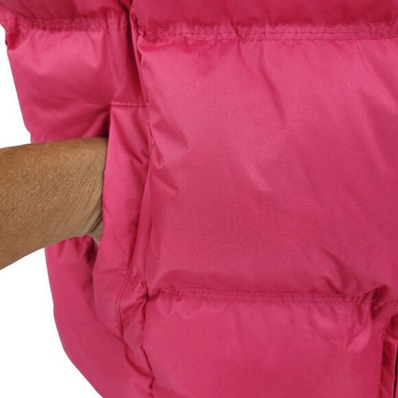 Climate Concepts Women's Hooded Puffer Vest L Pink Fuchsia Quilted Pockets - Picture 7 of 12